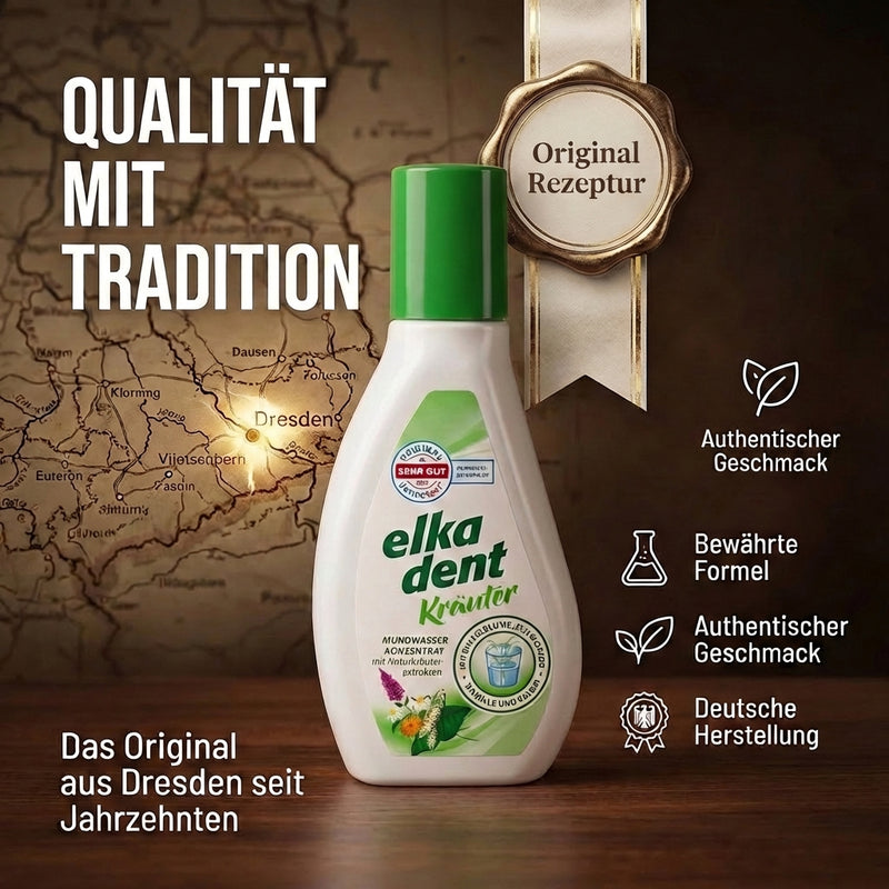 Elkadent Mundwasser - Kräuter, 125 ml
