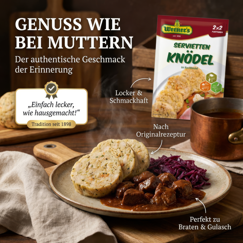Werner Serviettenknödel, 2x2 St. im Beutel