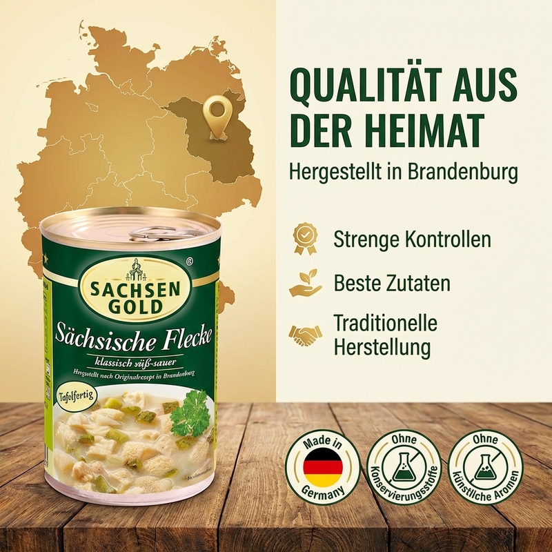 Sachsen Gold - Sächsische Flecke - klassisch süß-sauer - sofort tafelfertig - 400g