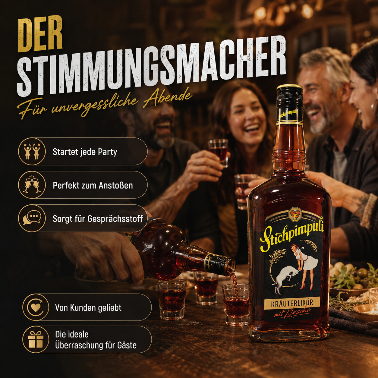 Stichpimpuli bockforcelorum, 0.70l - 35% vol. - Speziallikör