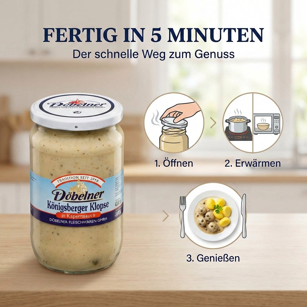 Döbelner Königsberger Klopse in feiner Kapernsauce 600g - Tradition seit 1958