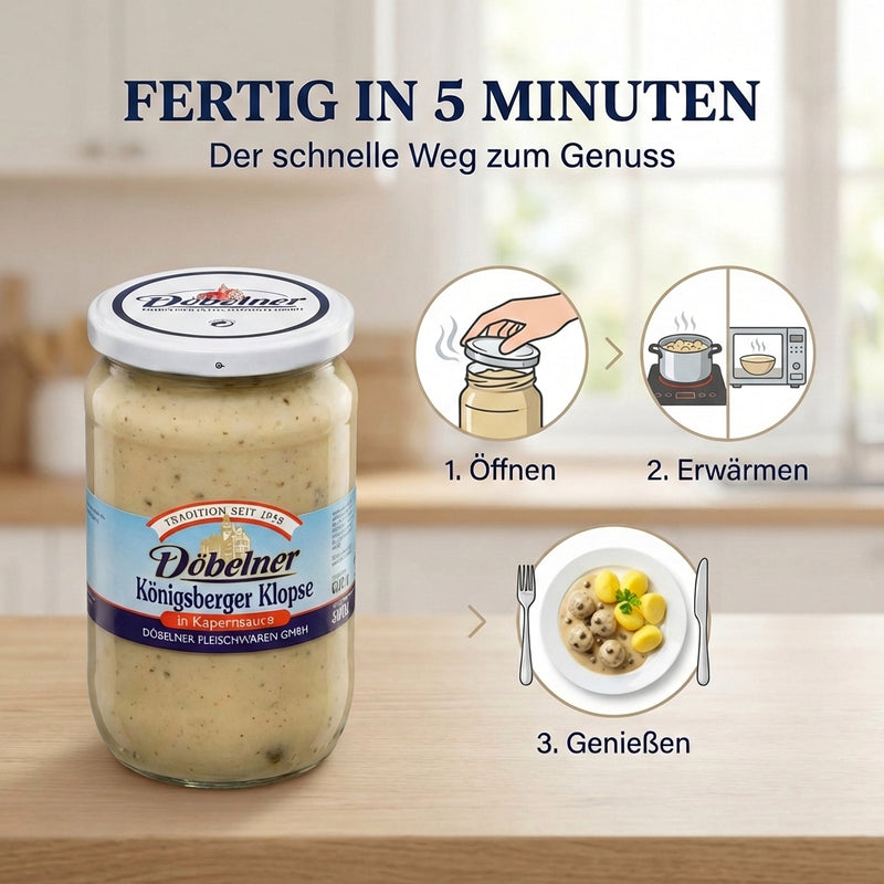 Döbelner Königsberger Klopse in feiner Kapernsauce 600g - Tradition seit 1958