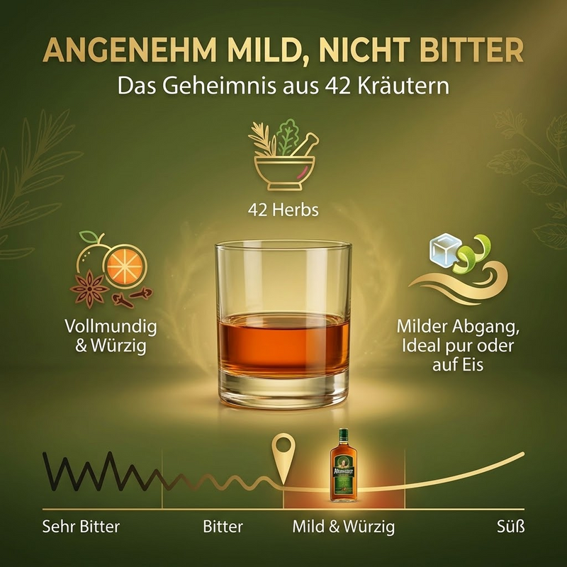 Original Altmeister Kräuterlikör aus 42 Kräutern 0,7l mit Alkoholgehalt von 32% vol.