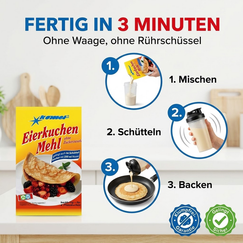 Komet Eierkuchenmehl ohne Zuckerzusatz