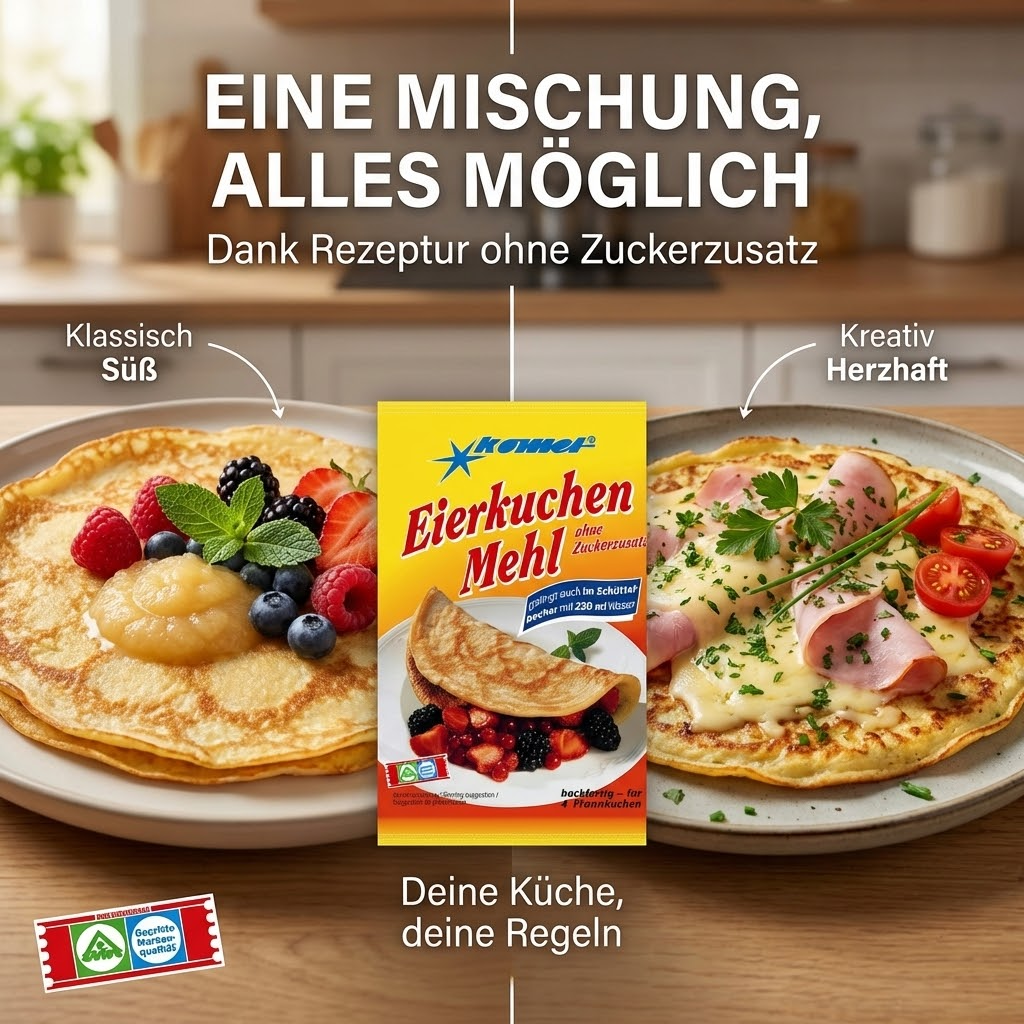 Komet Eierkuchenmehl ohne Zuckerzusatz