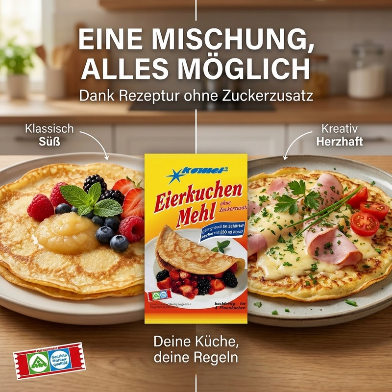 Komet Eierkuchenmehl ohne Zuckerzusatz