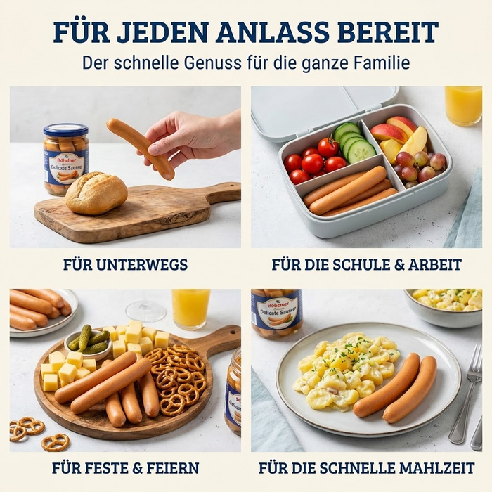 Die zarten Döbelner - 16 knackige Würstchen im Naturdarm à 25g mit Raucharoma