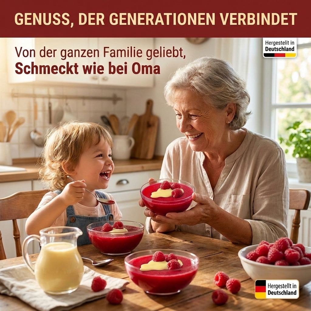 Komet Rote Grütze mit Grieß - Himbeer 50g