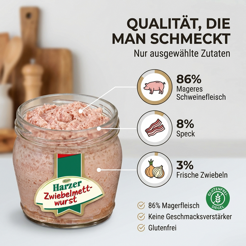 Keunecke Harzer Zwiebelmettwurst, 200g
