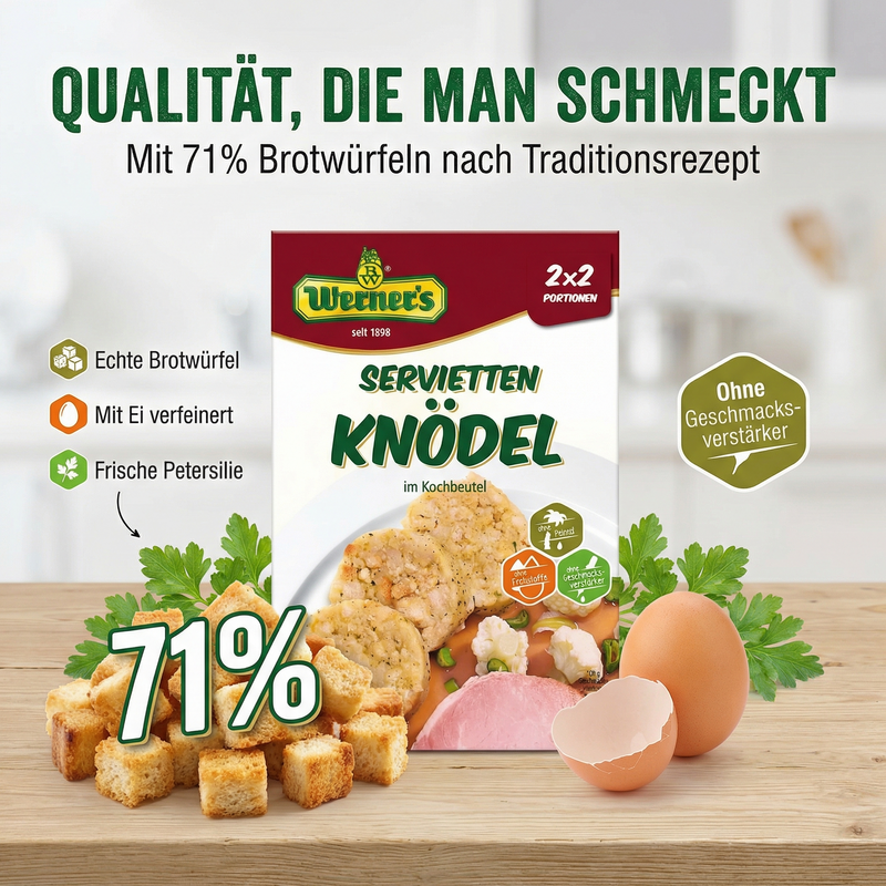 Werner Serviettenknödel, 2x2 St. im Beutel
