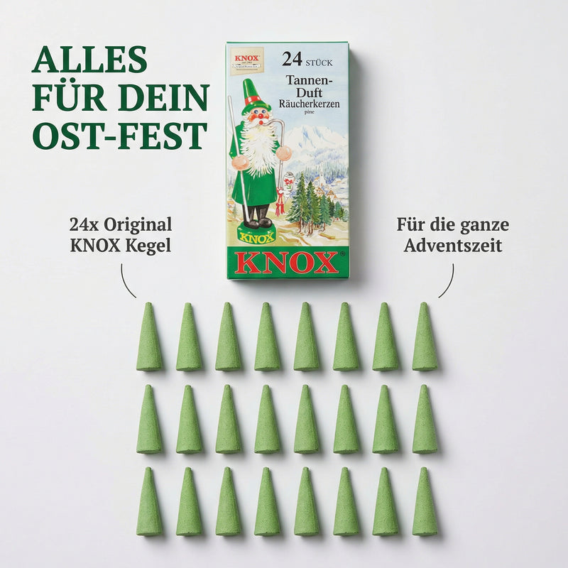 Knox Räucherkerzen mit Tannenduft - 24 Stück