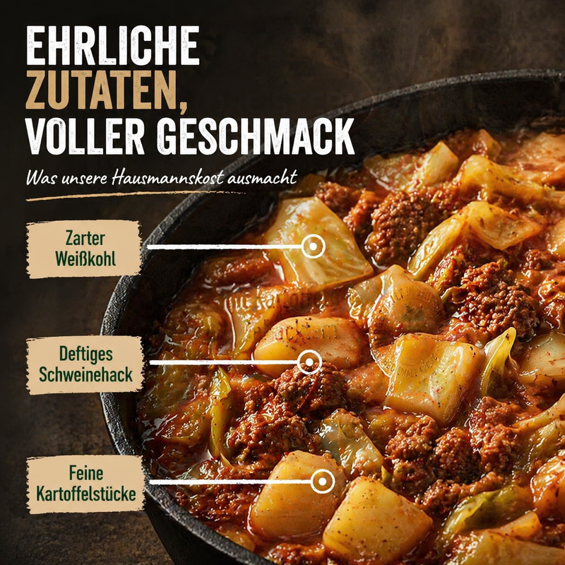 Dreistern Schmorkohl mit Kartoffeln und Gehacktem 800g