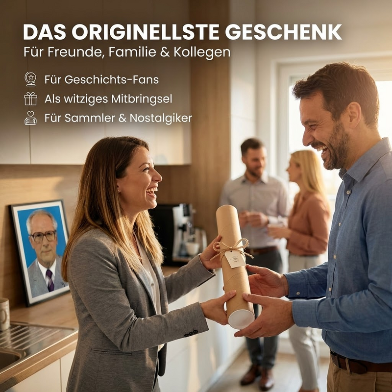 Erich Honecker - großes Poster DIN A3 Historisches Amtsstubenbild auf mattem Qualitätsdruck
