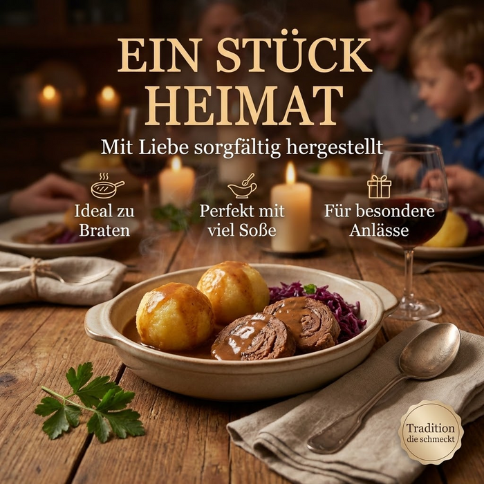 Werner’s Klöße halb & halb – 8 Stück - glutenfrei - Natur pur - schnell zubereitet