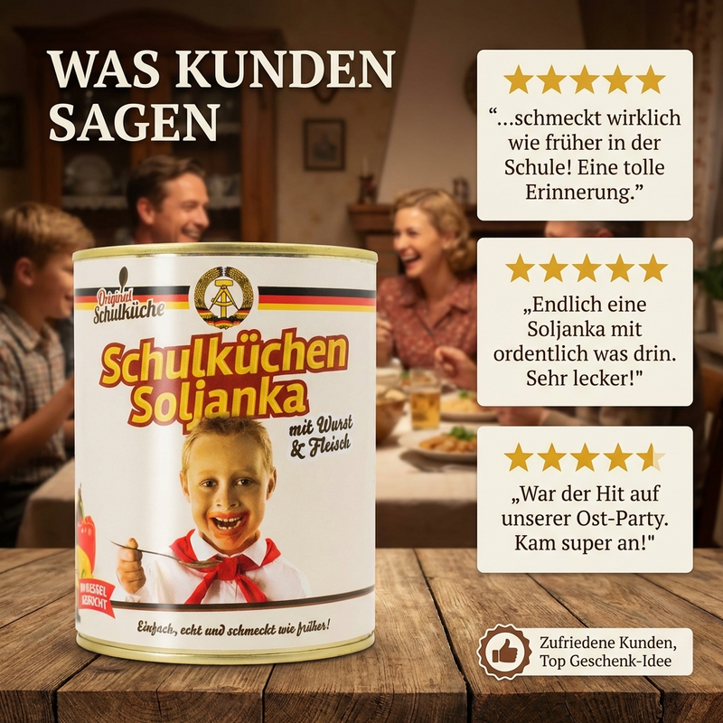 Original Schulküche – Schulküchen Soljanka mit Fleisch und Würstchen, 800g – Traditioneller Ossi-Klassiker