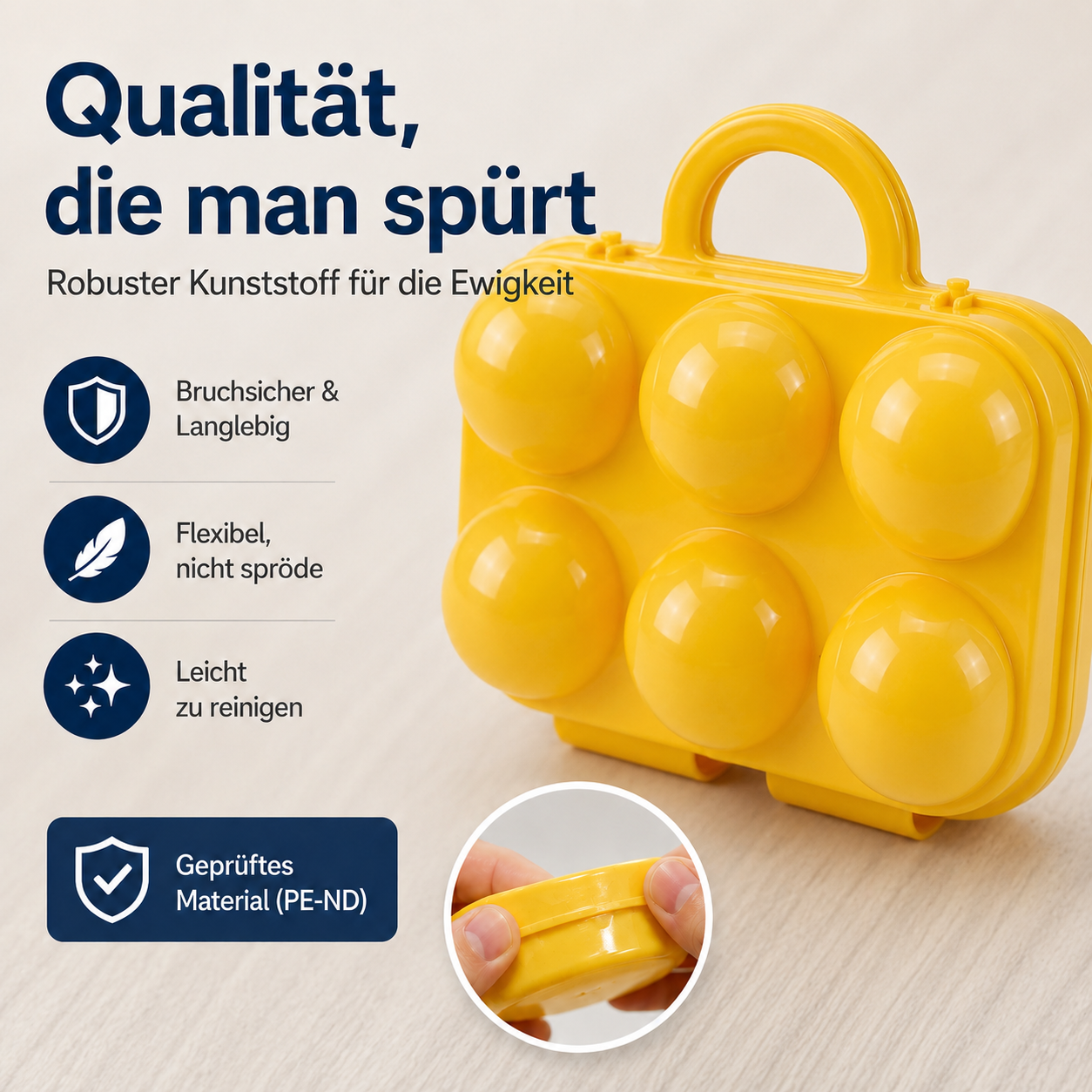 Eierträger 6er in Gelb