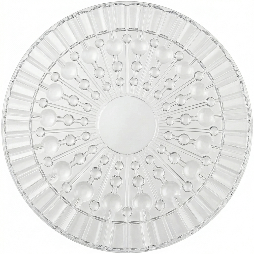 Sonja PLASTIC klassische Tortenplatte "Erika" Ø29cm rund mit charakteristischen retro Muster