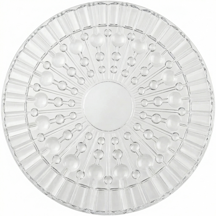 Sonja PLASTIC klassische Tortenplatte "Erika" Ø29cm rund mit charakteristischen retro Muster