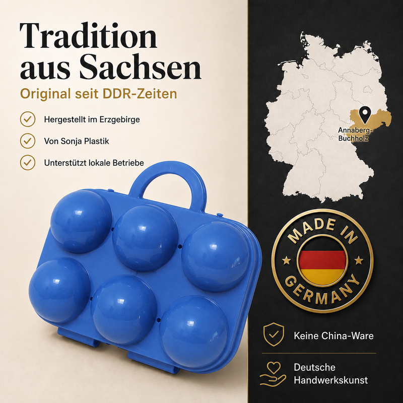 Eierträger 6er in Blau