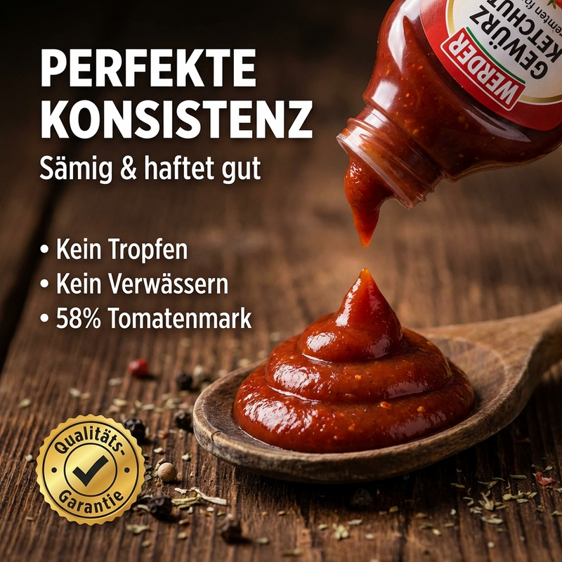 Werder Gewürzketchup – würzig-tomatig, vegan & glutenfrei – 450ml – Werder Feinkost