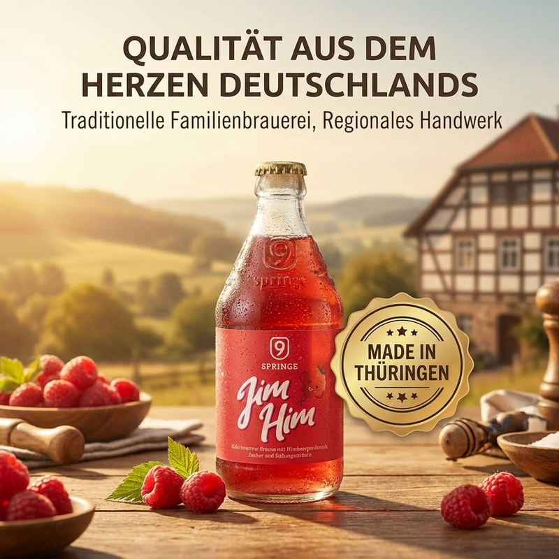 Neunspringer JimHim 0,33l – Die kalorienarme Himbeerbrause