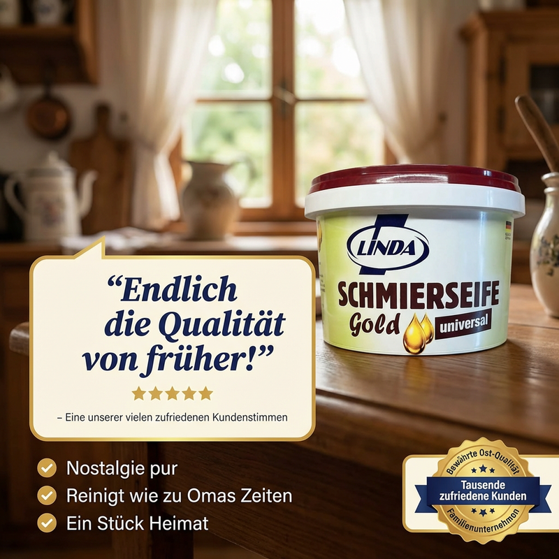 Linda Schmierseife Gold - ohne Farb-, Duft- und Konservierungsstoffe 500ml