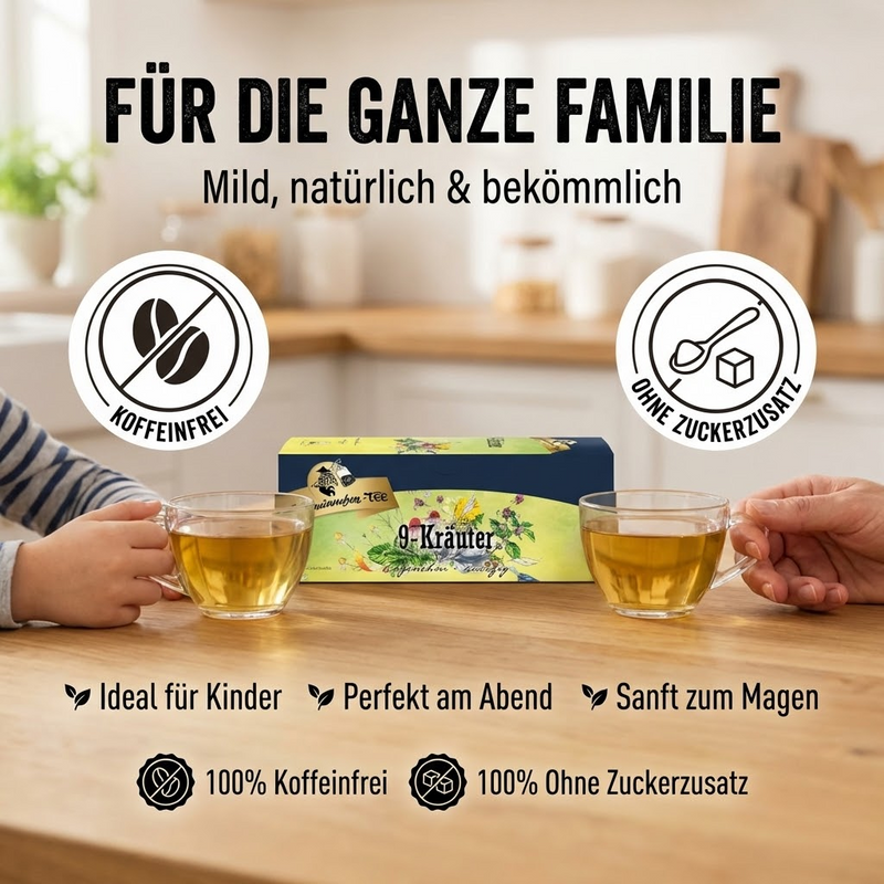 Goldmännchen Tee 9-Kräuter mit Echinacea – Kräutertee, 20 Teebeutel - angenehm würzig