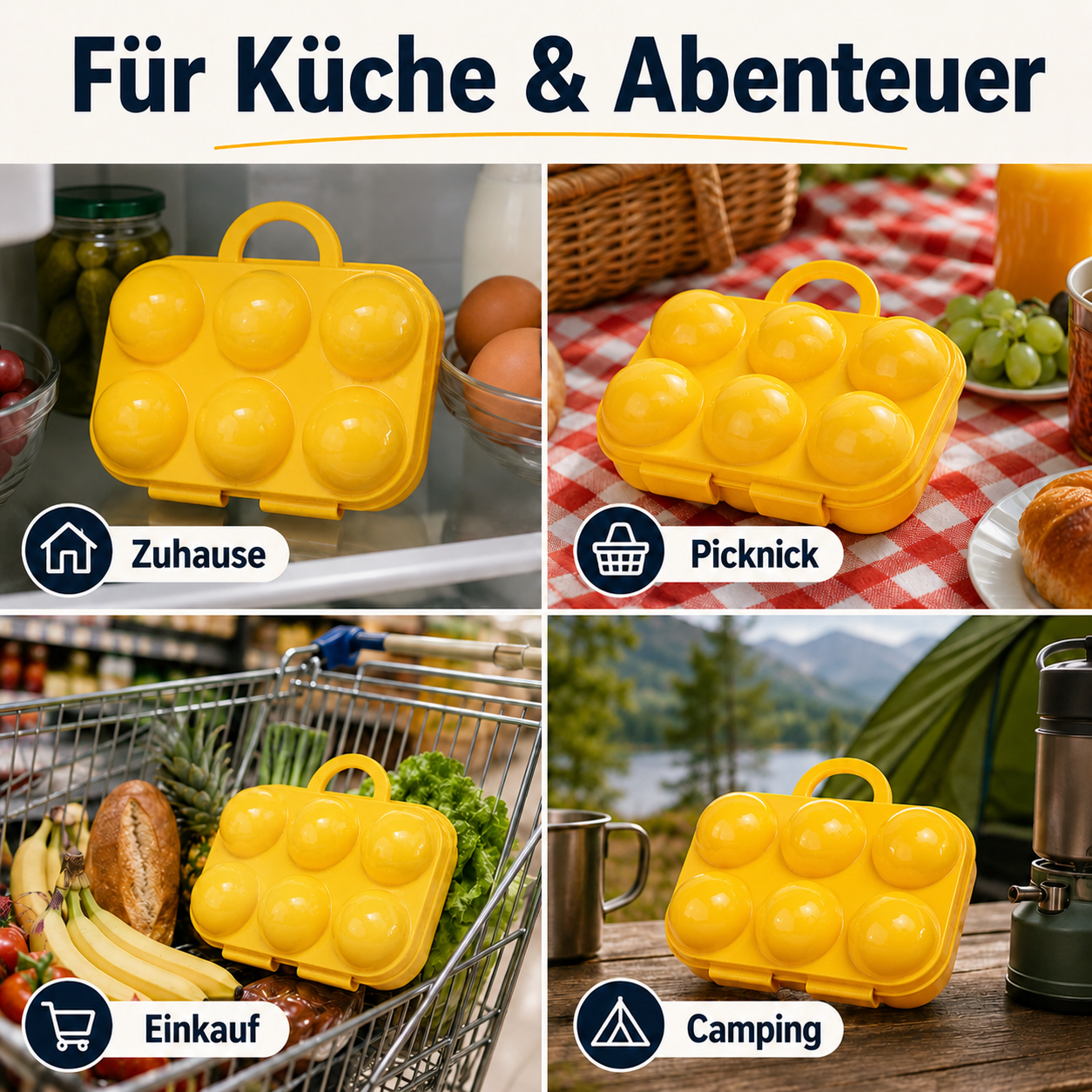 Eierträger 6er in Gelb