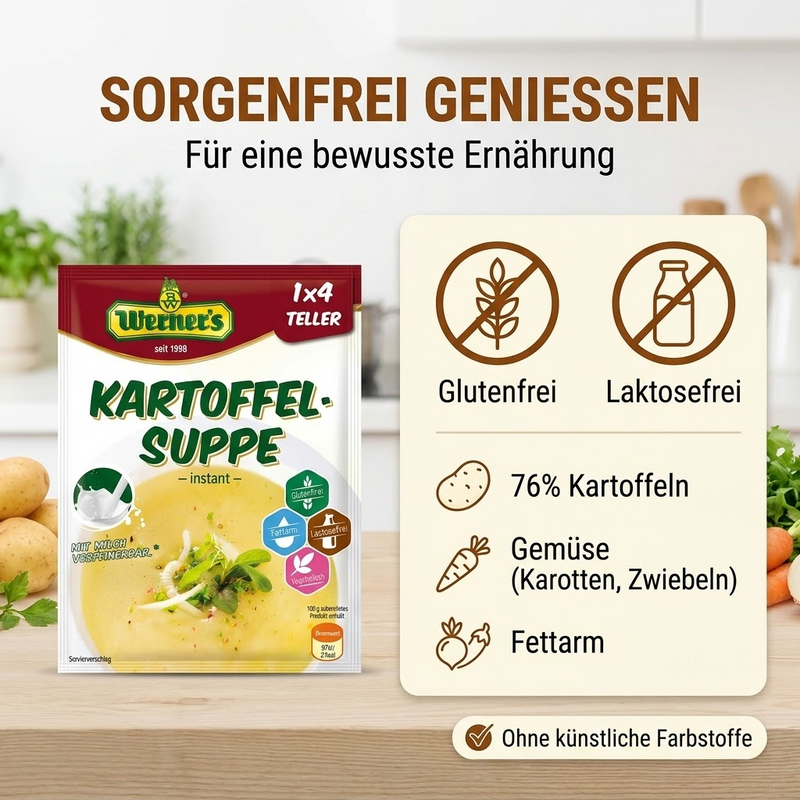 Werner Kartoffelsuppe, 4 Teller