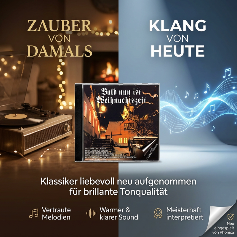 CD - Bald nun ist Weihnachtszeit - mit Neuaufnahmen - 20 Titel u.a mit dem Kreuzchor & Thomaner-Chor
