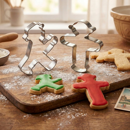AMPELMANN Keksausstecher „Steher & Geher“ im Set – aus Edelstahl für kreative Back- und Dessertideen - 7,5cm