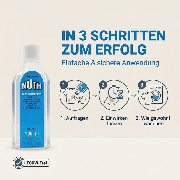 NUTH - Fleckentferner effektiv-schonend - bewährt seit Generationen, 100ml