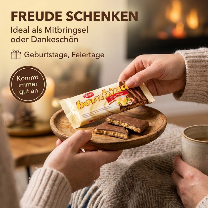 Zetti Bambina Eierlikör Tafel Karamell und Haselnußsplittern 100g