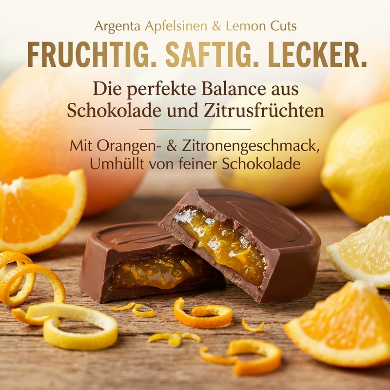 Argenta Apfelsinen- & Zitronenschnitten – fruchtig-herb in Nostalgiepackung 85 g