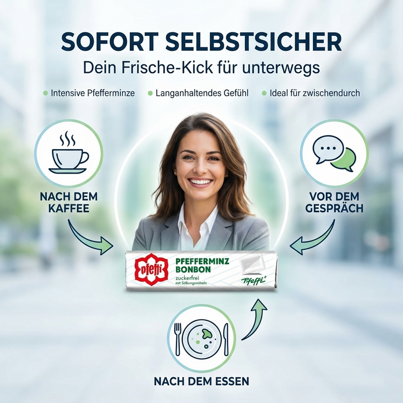Pfeffi Pfefferminzbonbon zuckerfrei mit Süßungsmitteln 5er Pack