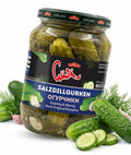 CMAK Salzdillgurken 660 g – Krumme Gurken in Salzlake nach osteuropäischer Art, mit frischem Dillgeschmack; Abtropfgewicht: 370g