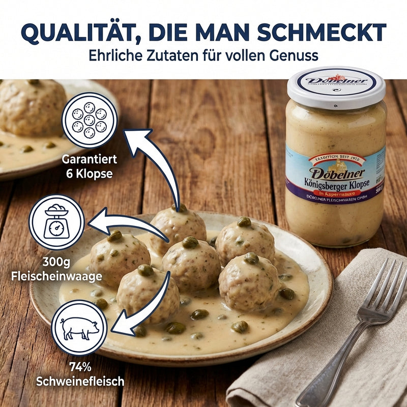 Döbelner Königsberger Klopse in feiner Kapernsauce 600g - Tradition seit 1958