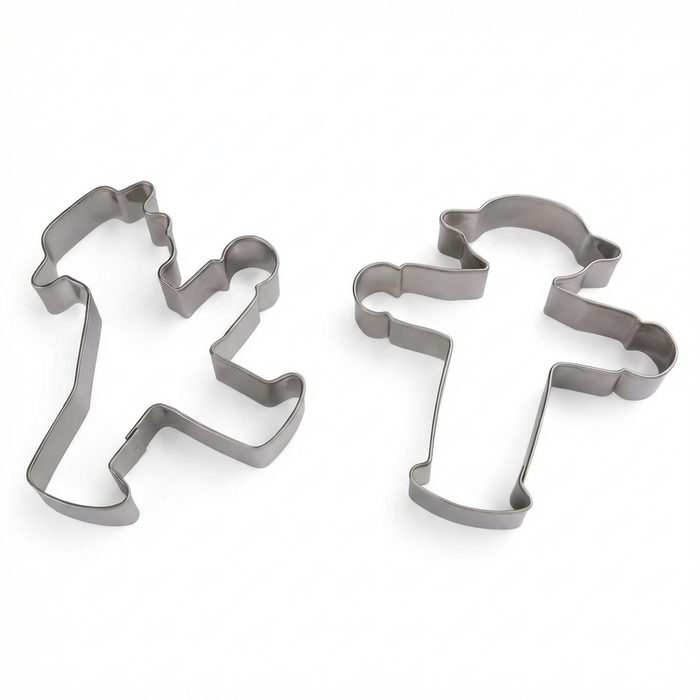 AMPELMANN Keksausstecher „Steher & Geher“ im Set – aus Edelstahl für kreative Back- und Dessertideen - 7,5cm