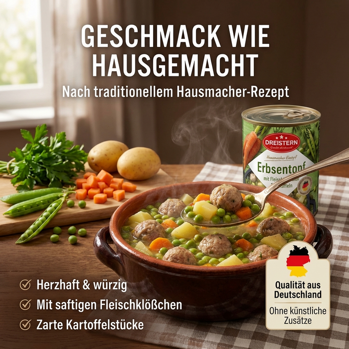 Erbsen - Eintopf mit Fleischklößchen (Dreistern) 800g