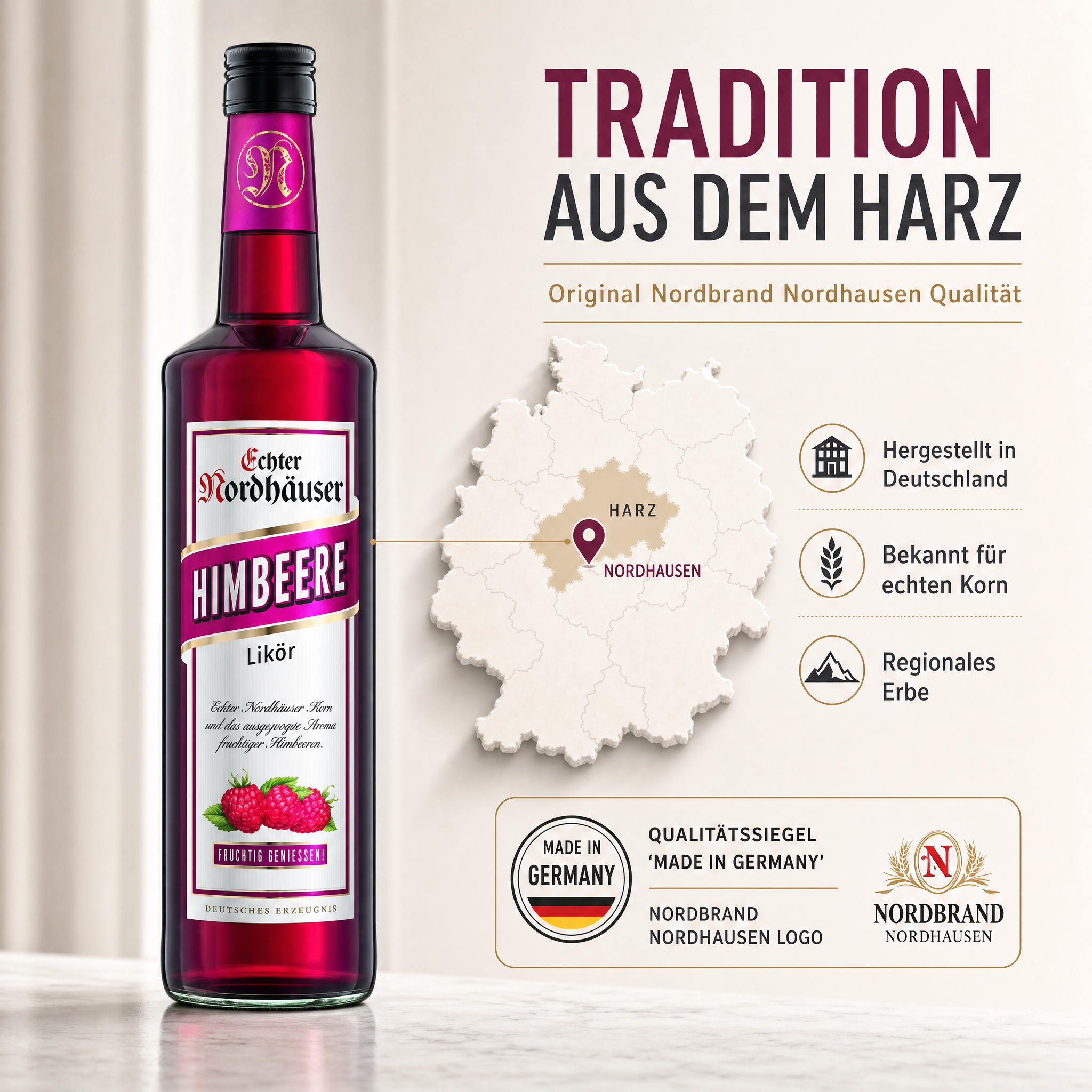 Echter Nordhäuser Himbeere, 0,7l