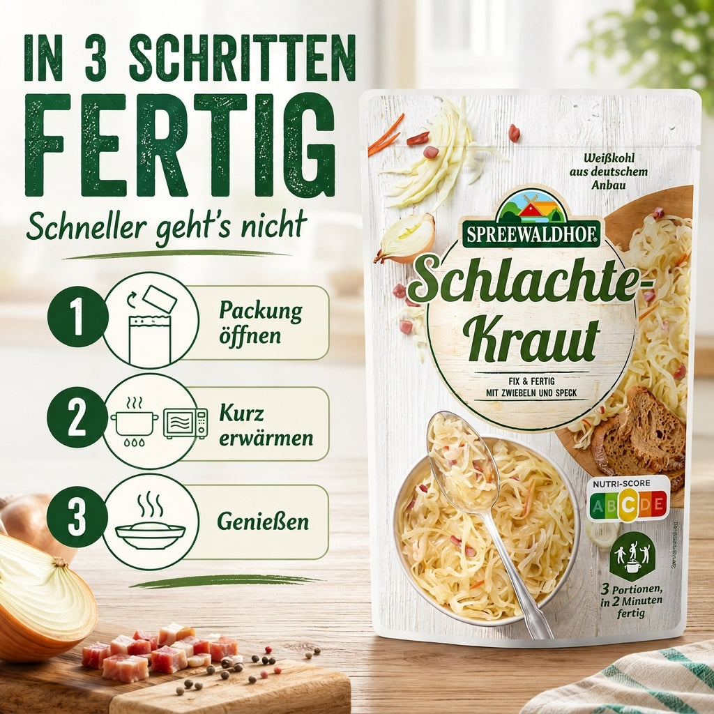Schlachtekraut Fix & Fertig 400g Spreewaldhof Weißkohl