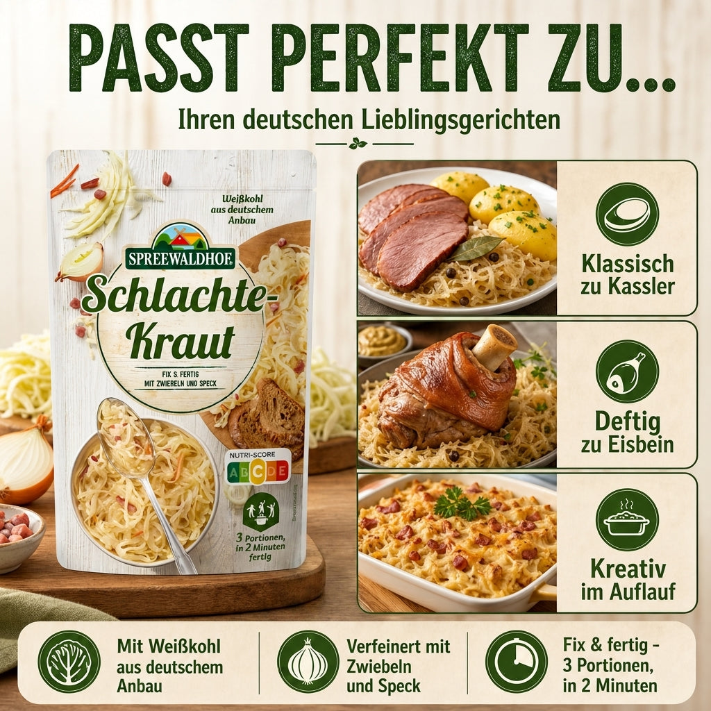 Schlachtekraut Fix & Fertig 400g Spreewaldhof Weißkohl