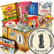 1 Zahl - Geschenkset Ostpaket "Schokoladenbox M" - Ossiladen I Ostprodukte Versand