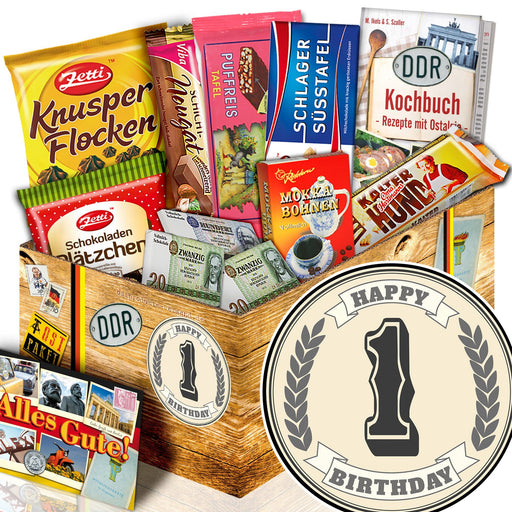 1 Zahl - Geschenkset Ostpaket "Schokoladenbox M" - Ossiladen I Ostprodukte Versand