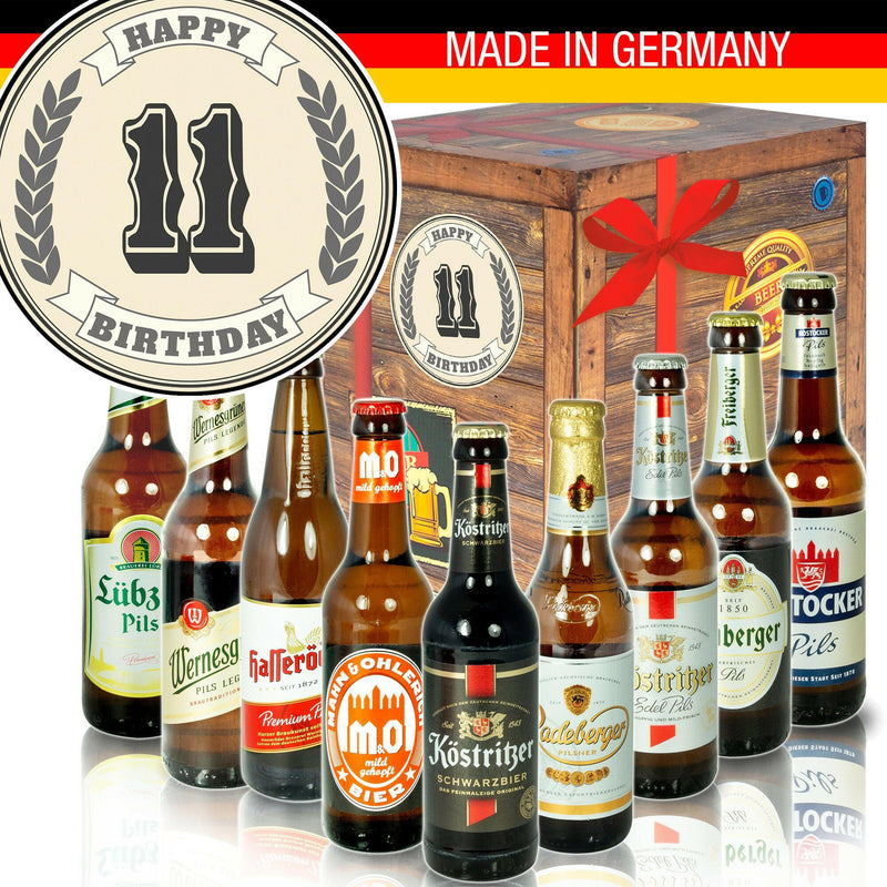 11 Zahl - Geschenkbox "Ostbiere" 9er Set - Ossiladen I Ostprodukte Versand
