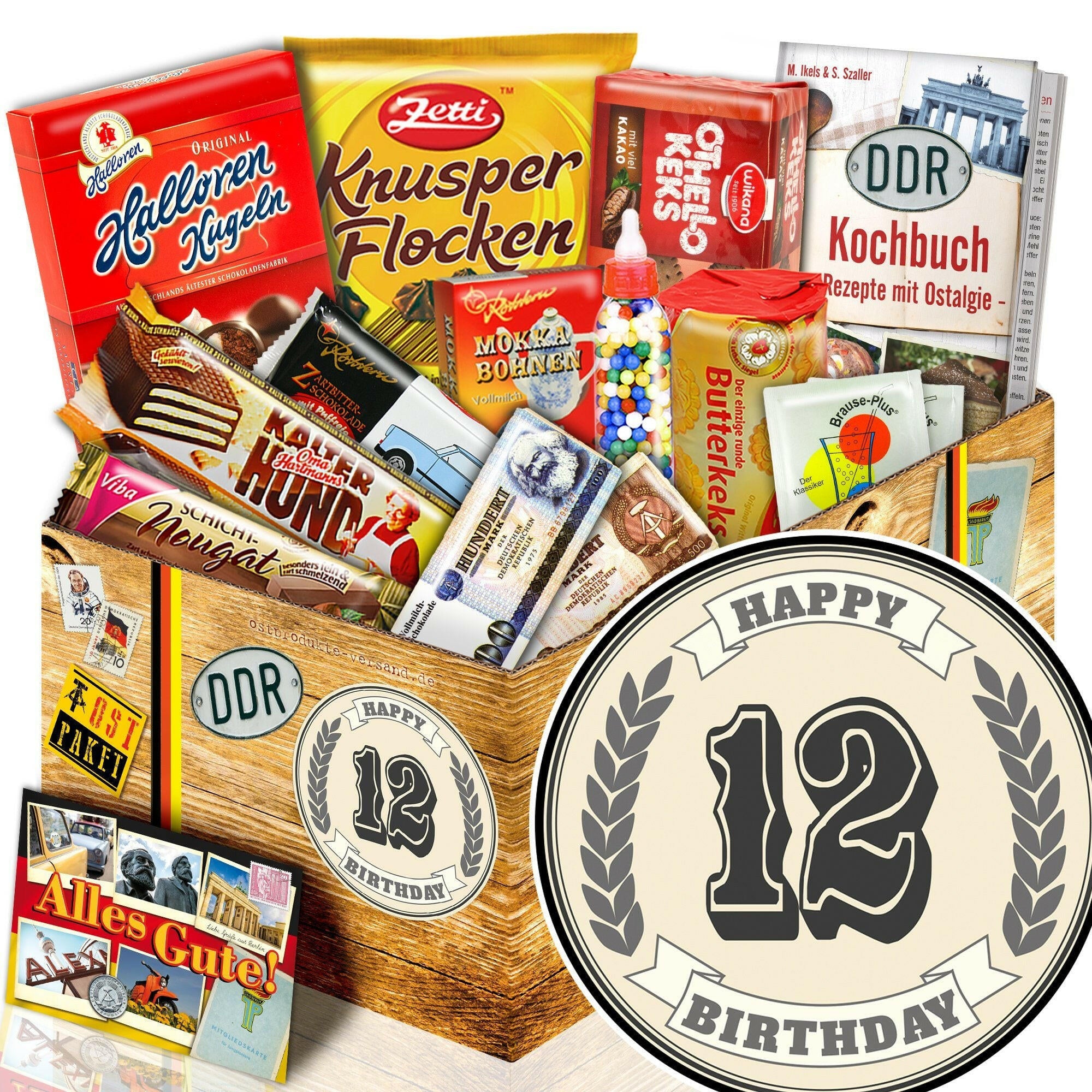 12 Zahl - Süßigkeiten Set DDR L - Ossiladen I Ostprodukte Versand