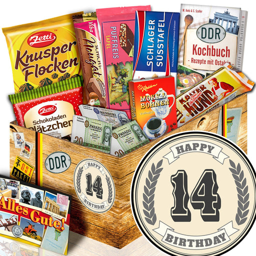 14 Zahl - Geschenkset Ostpaket "Schokoladenbox M" - Ossiladen I Ostprodukte Versand