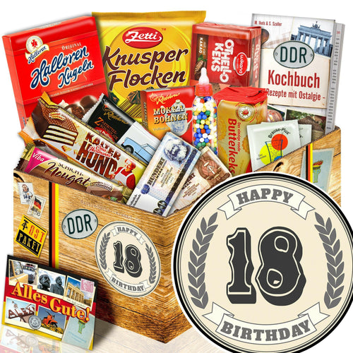 18 Zahl - Süßigkeiten Set DDR L - Ossiladen I Ostprodukte Versand