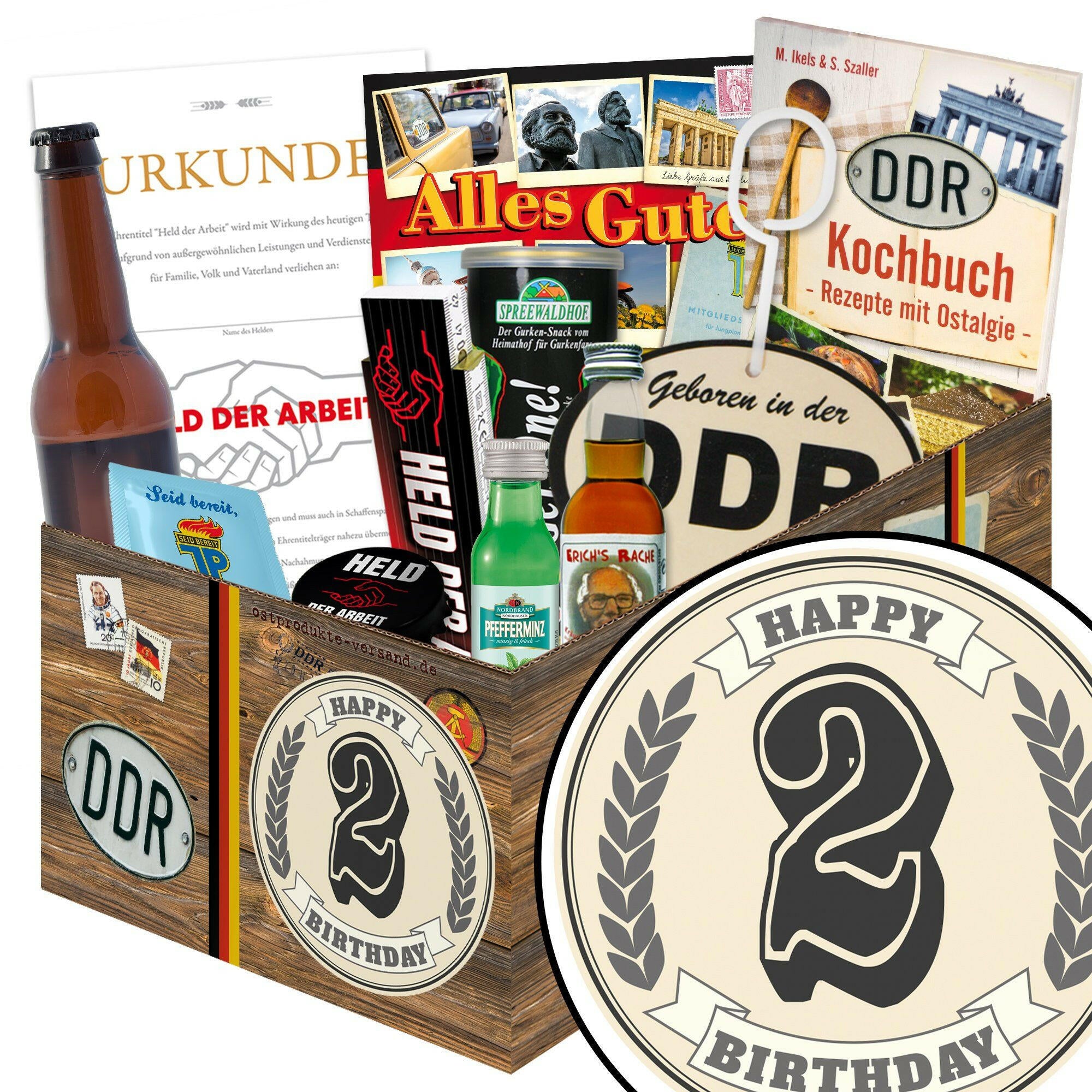 2 Zahl - Geschenkset Ostpaket "Männer Box" - Ossiladen I Ostprodukte Versand