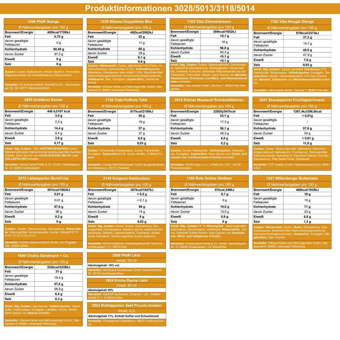 24x DDR Waren in schwarzer Geschenkbox
